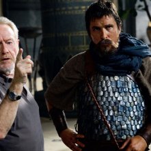 Christian Bale e Ridley Scott sul set di Exodus - Dei e Re