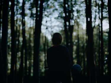 Violet: César De Sutter (di spalle) in una scena del film