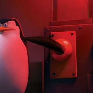 Skipper in una scena de 'I pinguini di Madagascar'