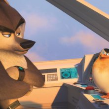 I pinguini di Madagascar: Segreto e Skipper in una scena del film animato della DreamWorks