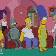 Simpsorama: la scena del divano dall'episodio crossover tra I Simpson e Futurama