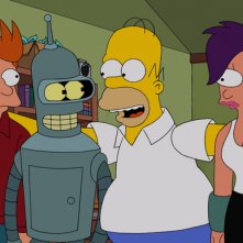 Simpsorama: una scena del crossover tra I Simpson e Futurama