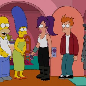 Simpsorama: una scena dell'episodio crossover tra I Simpson e Futurama