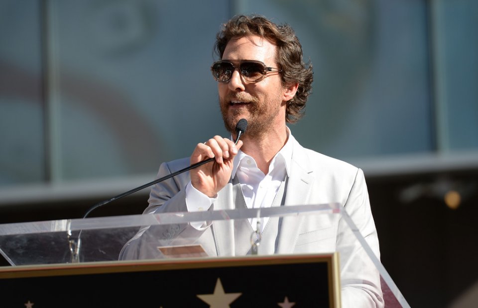 Matthew McConaughey in occasione della cerimonia per la stella sulla Walk of Fame