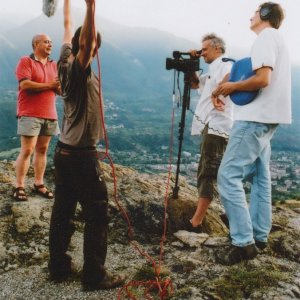 Qui: il regista Daniele Gaglianone sul set del documentario
