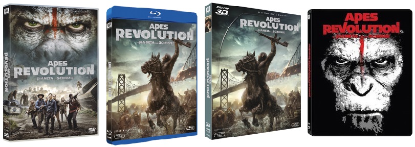 Le cover homevideo di Apes Revolution