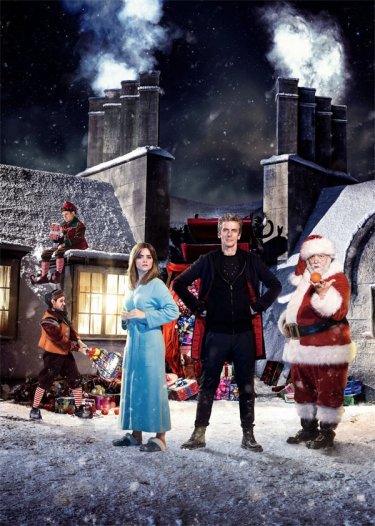 Docto Who: Peter Capaldi e Jenna-Louise Coleman in un'immagine natalizia