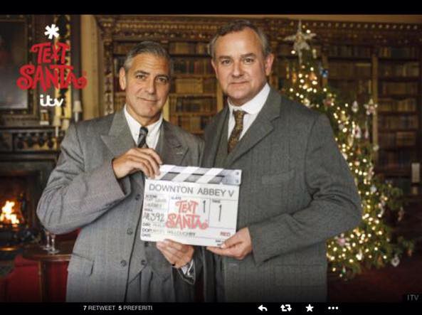 George Clooney sul set di Downton Abbey