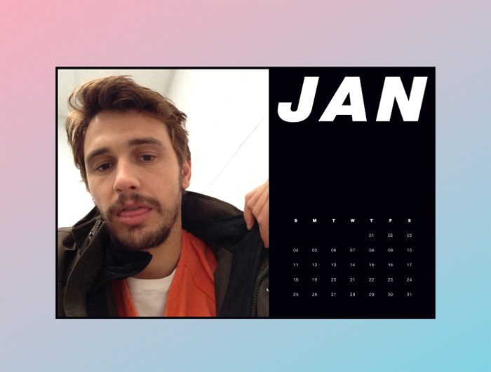 Calendario selfie 2015 per James Franco