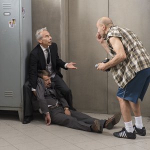 Il ricco, il povero e il maggiordomo: Aldo, Giovanni e Giacomo in un'immagine della commedia