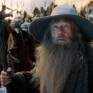 Ian McKellen in un momento de Lo Hobbit: La Battaglia delle Cinque Armate