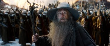 Ian McKellen in un momento de Lo Hobbit: La Battaglia delle Cinque Armate