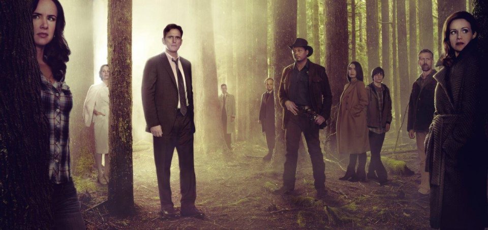 Wayward Pines: il cast in un'immagine promozionale per la serie