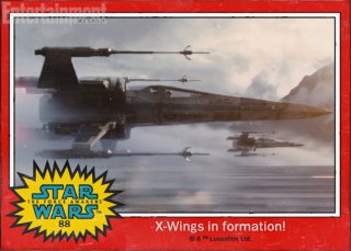 Star Wars: Il risveglio della forza - gli X-Wings nella figurina Topps