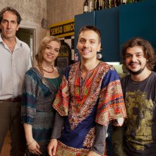 Zio Gianni:  Luca Di Capua, Paolo Calabresi e Cristel Checca in una foto sul set