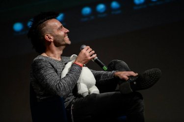 Stefano Dubay con Baymax di Big Hero 6 al Festival Pontino del Cortometraggio