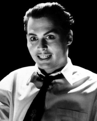 Ed Wood: un primo piano del protagonista Johnny Depp