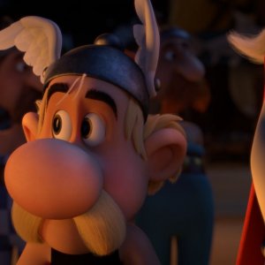 Asterix e il Regno degli Dei: il baffuto Asterix in una scena del film animato