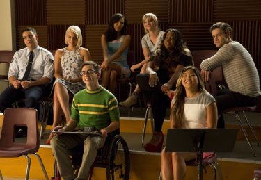 Glee: alcuni dei membri del cast della serie nell'episodio intitolato Homecoming