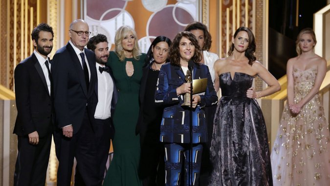 Transparent Cast Onstage Golden Globes