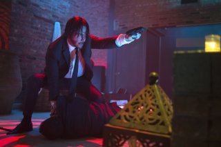 John Wick: Keanu Reeves in una scena del film action