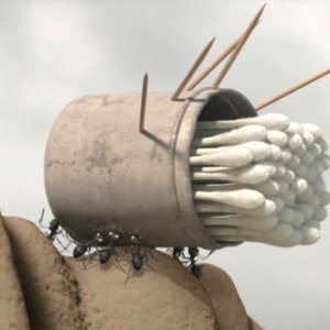 MINUSCULE - La valle delle formiche perdute: guerra a colpi di cotton fioc in una scena del film