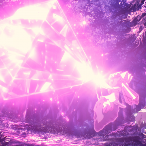 Il diamante sacro in una scena di Pokémon Il Film - Diancie e il Bozzolo della Distruzione