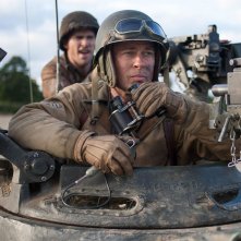 Fury: Brad Pitt in una scena del film bellico