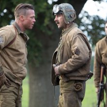 Fury: Brad Pitt con Shia LaBouef in un'immagine del film