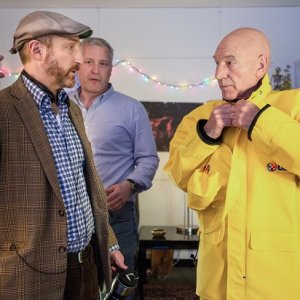 Blunt Talk: Jonathan Ames e Patrick Stewart sul set