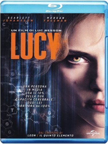 La cover del blu-ray di Lucy