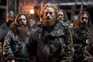 Il trono di spade: l'attore Kristofer Hivju in una scena della quinta stagione