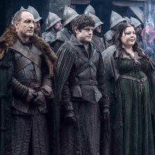 Michael Mcelhatton As Roose Bolton Iwan Rheon As Ramsay Bolton And Elizabeth Webster As Walda Frey   Photo Helen Sloan Hbo