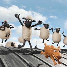 Shaun, Vita da Pecora - Il Film: un'allegra scena del film animato