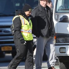 Creed: Sylvester Stallone durante un momento di pausa sul set