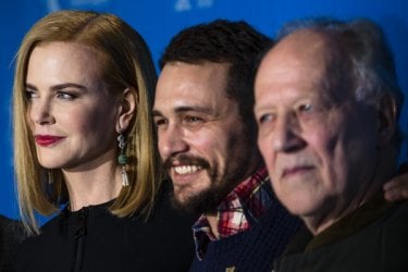 Queen of the Desert: il regista Werner Herzog circondato da Nicole Kidman e James Franco e Damian Lewis a Berlino