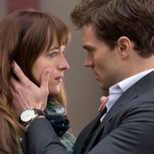Jamie Dornan e Dakota Johnson in Cinquanta sfumature di grigio