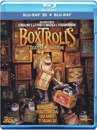 La cover del blu-ray di Boxtrolls