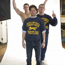 Foxcatcher - foto esclusiva Channing Tatum e Steve Carell con Bennett Miller
