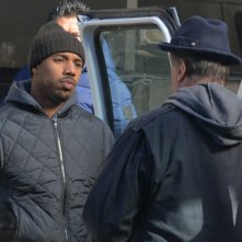 Creed: Sylvester Stallone e Michael B. Jordan sul set