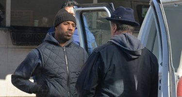 Creed: Sylvester Stallone e Michael B. Jordan sul set