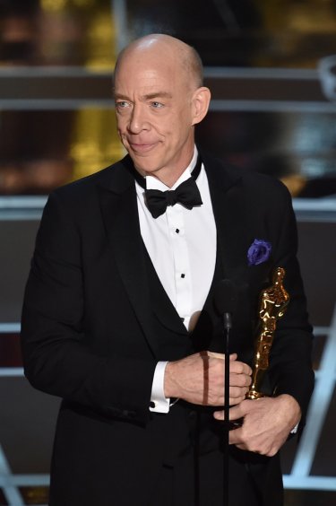 J.K. Simmons ritira l'Oscar per Whiplash nel 2015