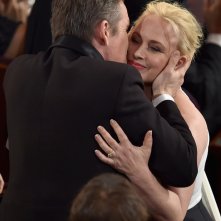 Patricia Arquette agli Oscar 2015 nel momento in cui è stata premiata per Boyhood