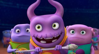 Home - A casa: Oh, il piccolo alieno viola, in una scena del film d'animazione
