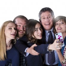 La prima volta di mia figlia: Riccardo Rossi, Anna Foglietta, Stefano Fresi, Fabrizia Sacchi e Benedetta Gargari in una foto promozionale