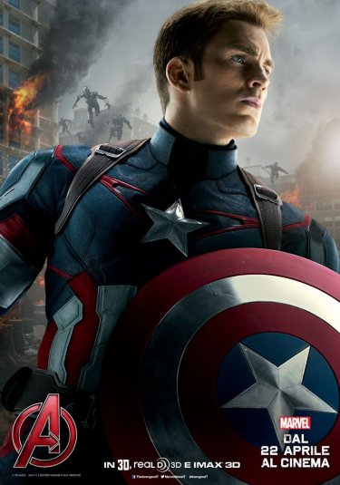 Avengers: Age of Ultron, il character poster italiano di Captain America