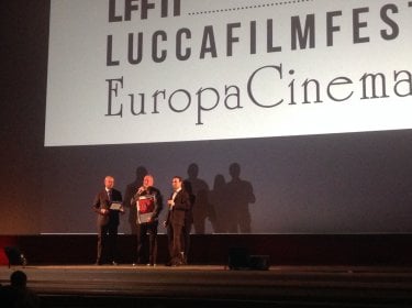 Terry Gilliam sul palco del Lucca Film Festival