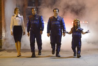 Pixels: la squadra dei videogiocatori composta da Michelle Monaghan, Adam Sandler, Josh Gad e Peter Dinklage