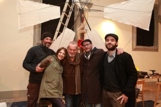 Terry Gilliam con lo staff di Lucca Effetto Cinema