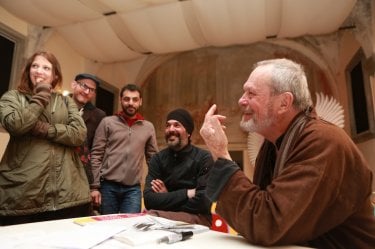 Terry Gilliam insieme allo staff di Lucca Effetto Cinema